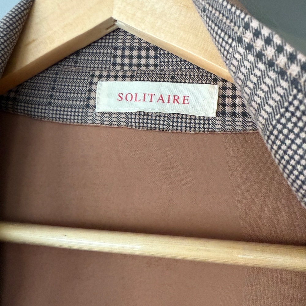 Solitaire Houndstooth Patterned Coat - image 3